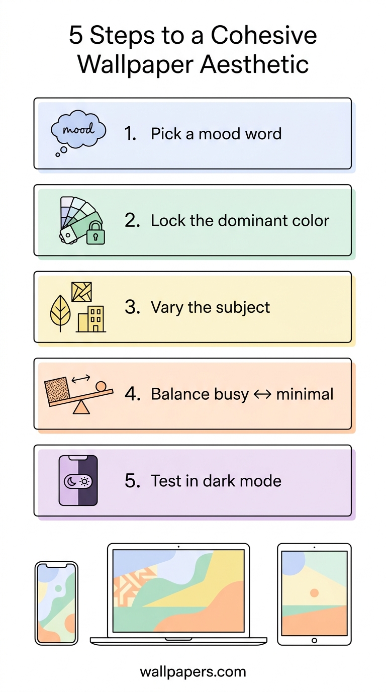 How to Create a Cohesive Wallpaper Aesthetic infographic